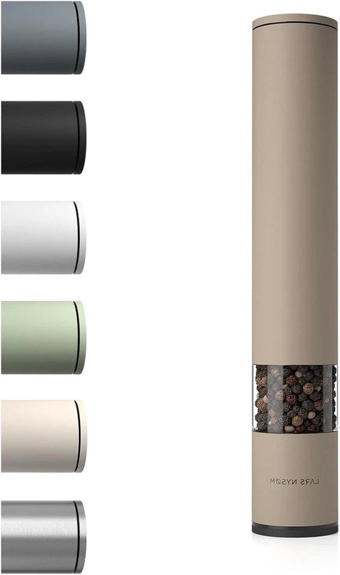 Set di macinatura sale e pepe grande a mano - Molino ceramico regolabile - Greige