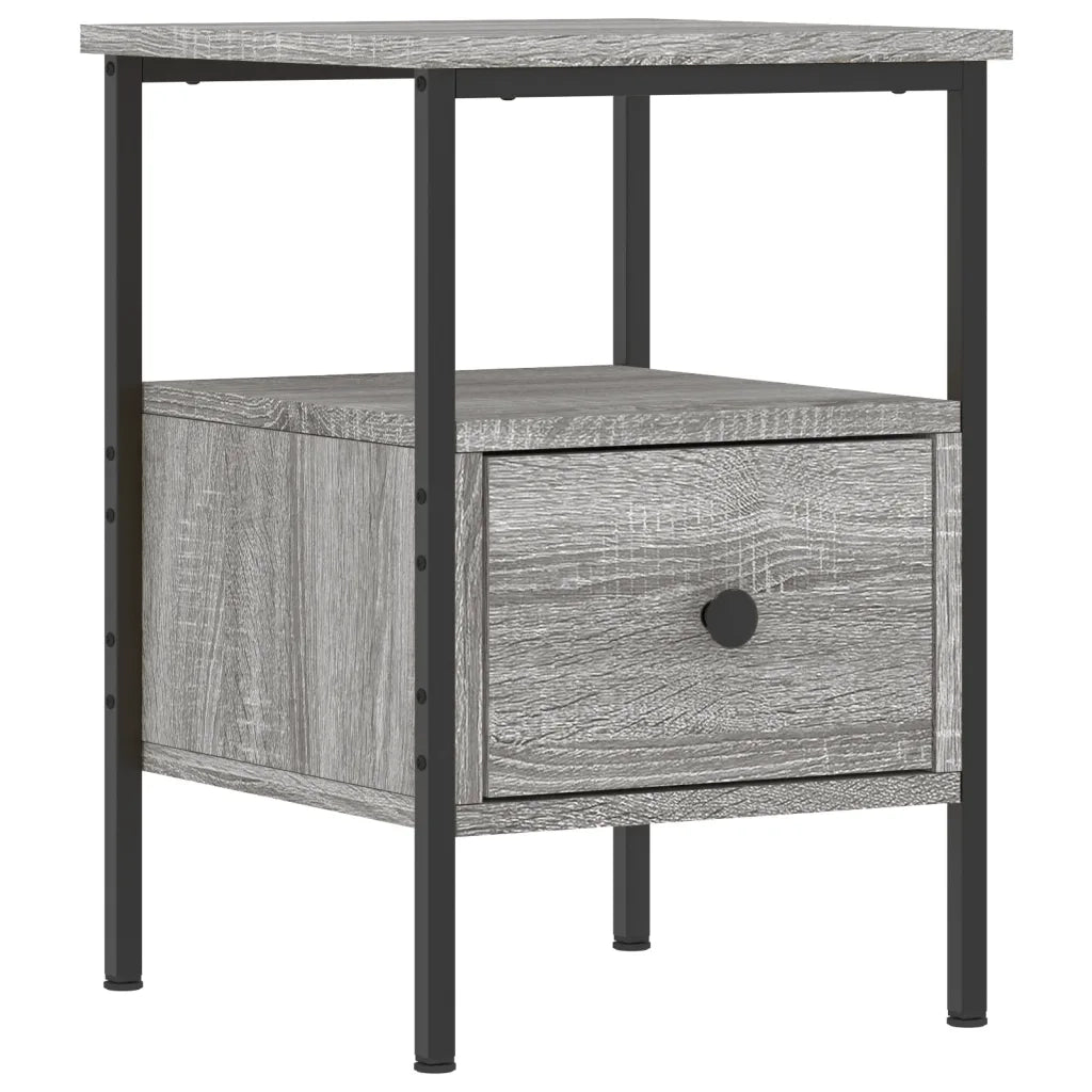 Comodini 2pz Grigio Sonoma 34x36x50 cm in Legno Multistrato 826050