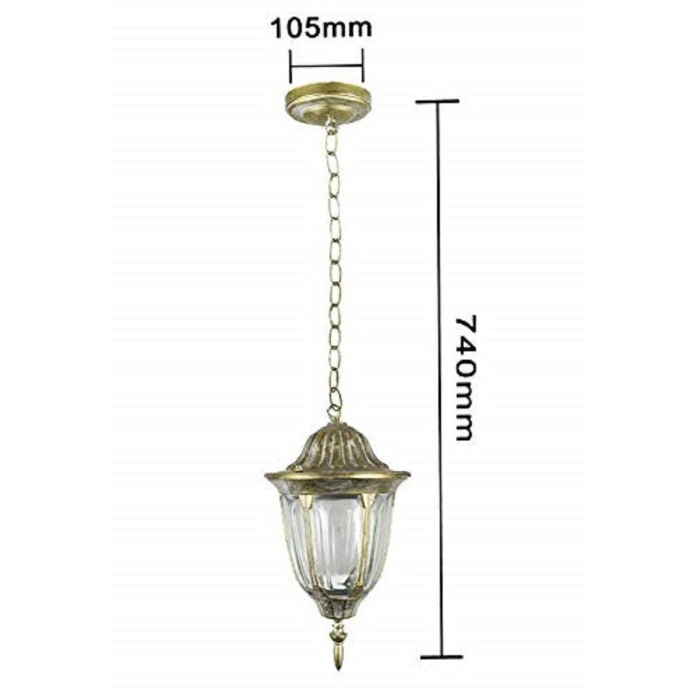 Trade Shop - Lanterna Sospesa Da Soffitto Lampada Giardino Retrò Per Esterno Con Catena -