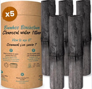 5x Filtro di acqua attivo a carbone di binchotan in bambù per la pulizia dell'acqua nel carafatto con Blocco aggiuntivo di sostanze inquinanti filtro acqua rubinetto