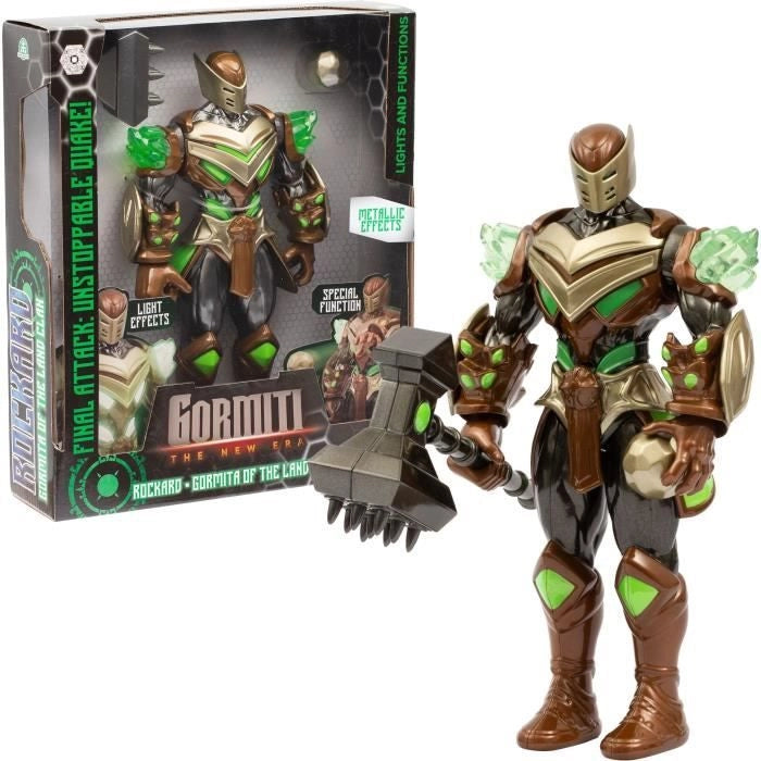 Figura articolata - GORMITI - Gormiti con attacco leggero Terra - Rockard - 27 cm - da 4 anni - GRV074