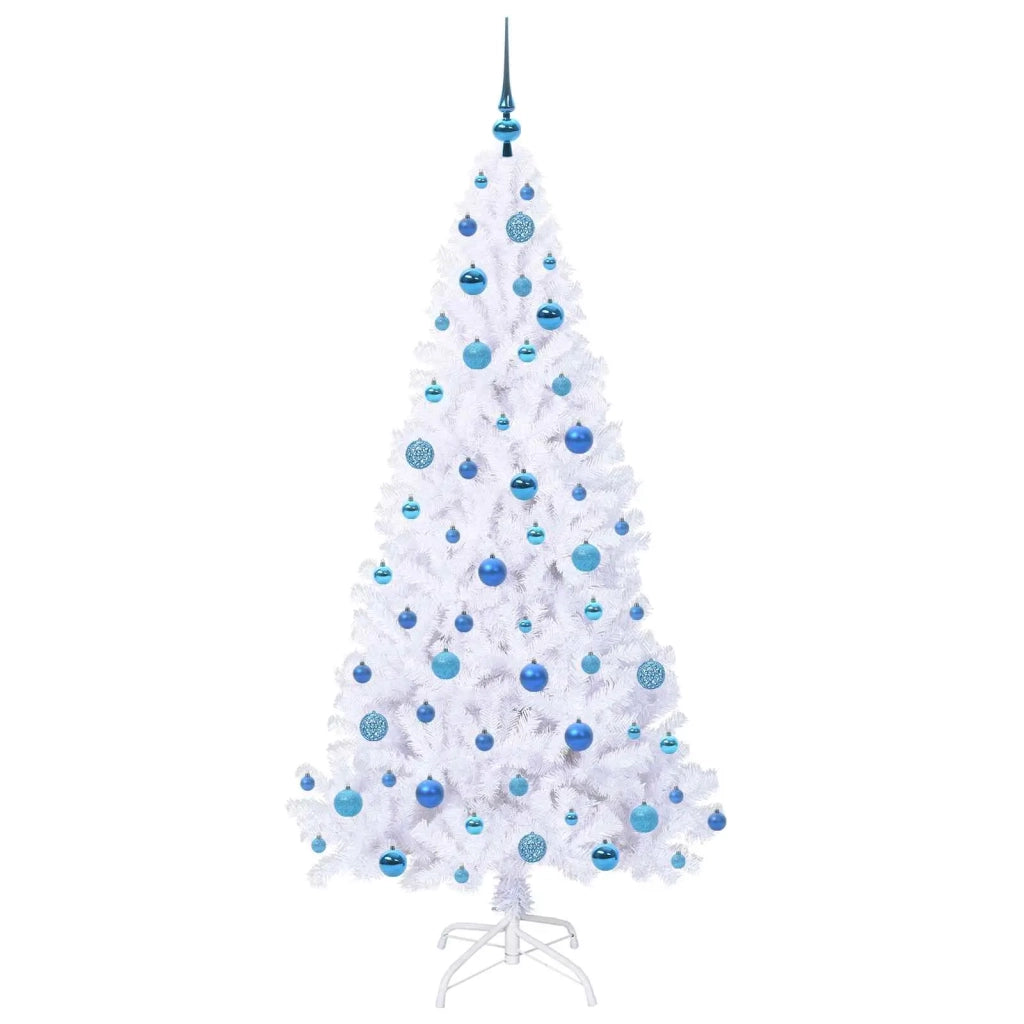 Albero di Natale | Decorazioni natalizie artificiale Bianco 180 cm PVC e Acciaio