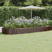 Vaso Giardino Acciaio Verniciato a Polvere 373x140x36cm Marrone cod mxl 66760