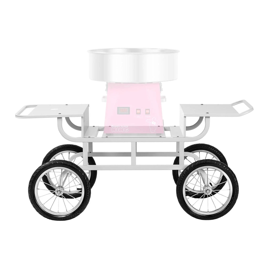 Carrello per macchina per zucchero filato con 4 ruote bianco 14_0004866