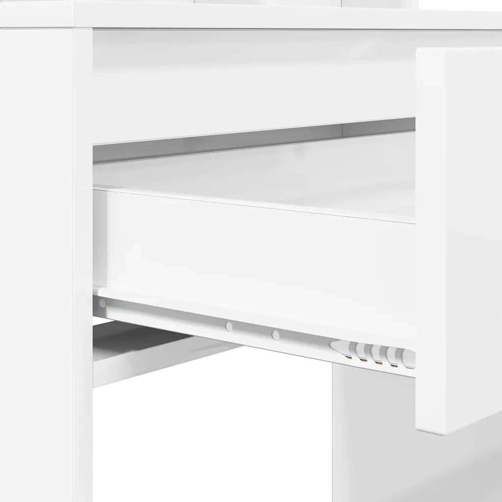 Tavoli da Trucco per Camera da Letto con cassetto Bianco Lucido