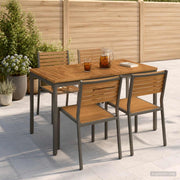 Tavolo da cena da giardino Naturale e Caffè 108,5 x 55 x 75 cm 901315