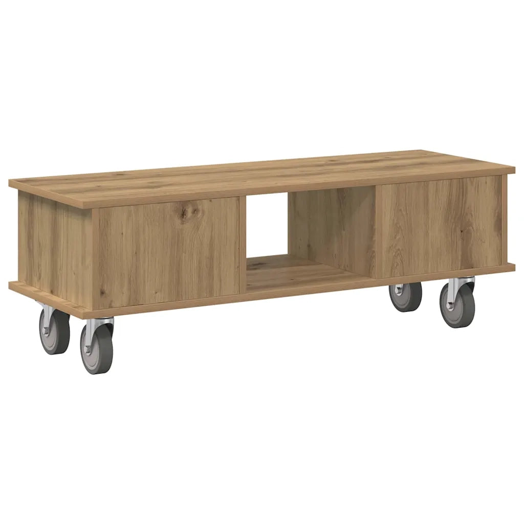 Supporto TV 100 x 35 x 35 cm Rovere artigianale 891039