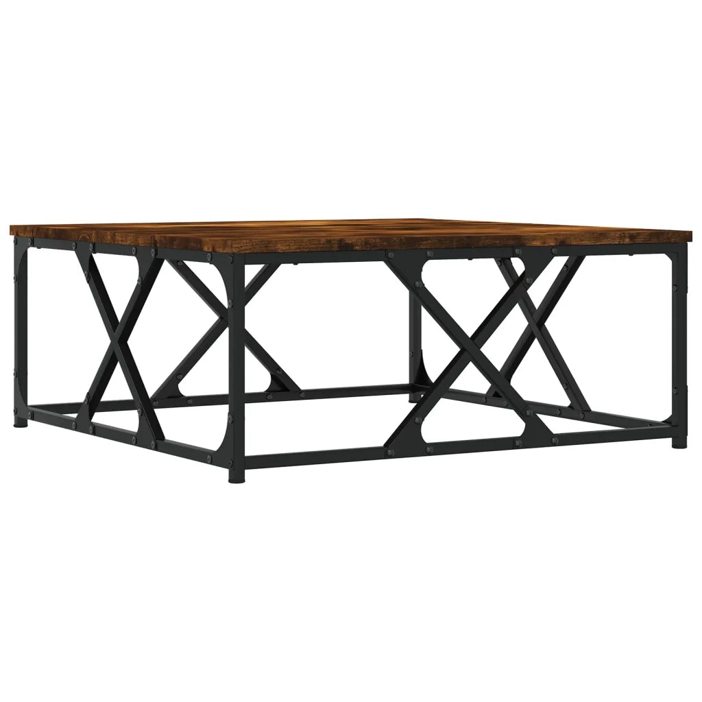 Tavolino da Salotto Rovere Fumo 70x70x30cm in Legno Multistrato 835371