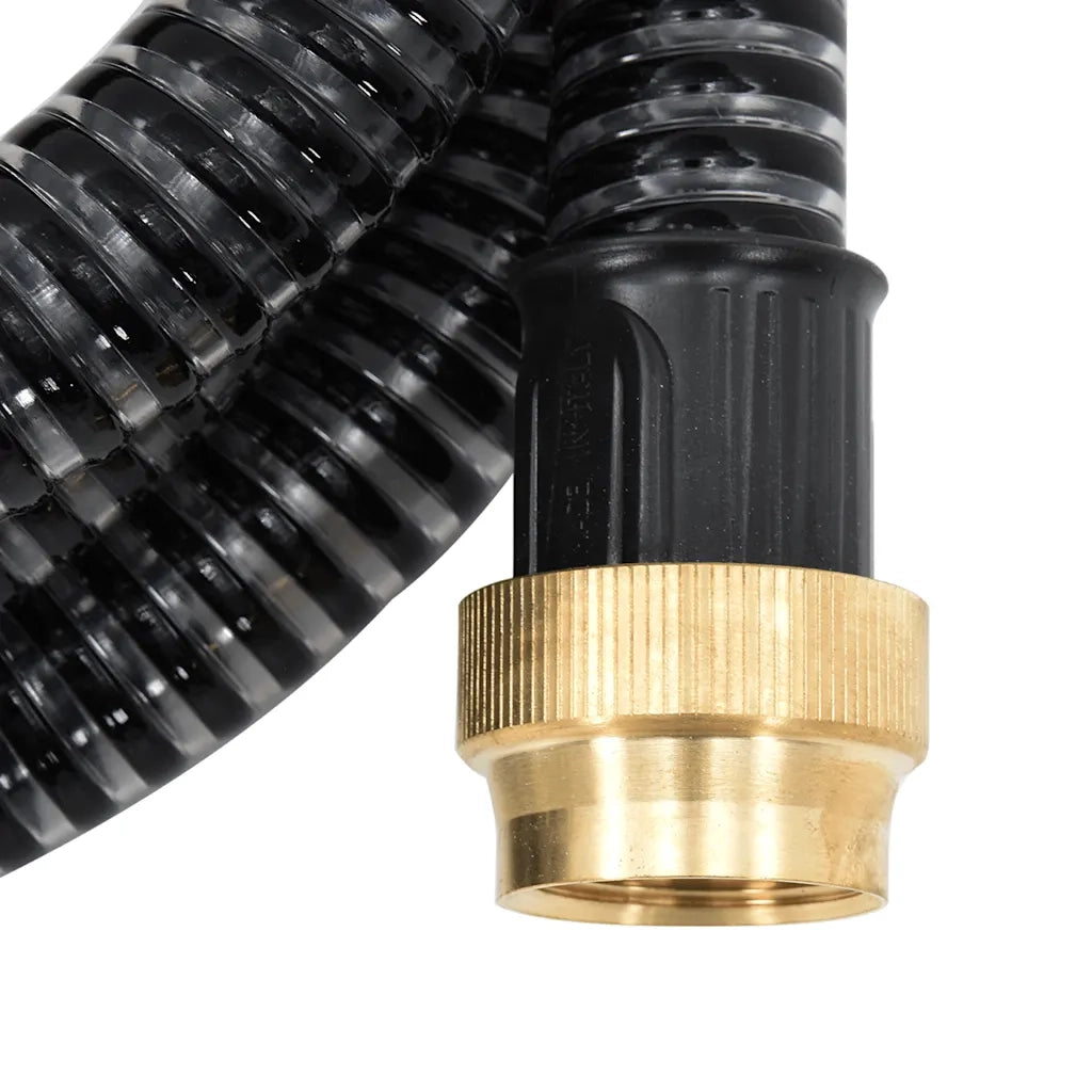 Tubo di Aspirazione con Connettori in Ottone 5 m 25 mm Nero CFW7636706
