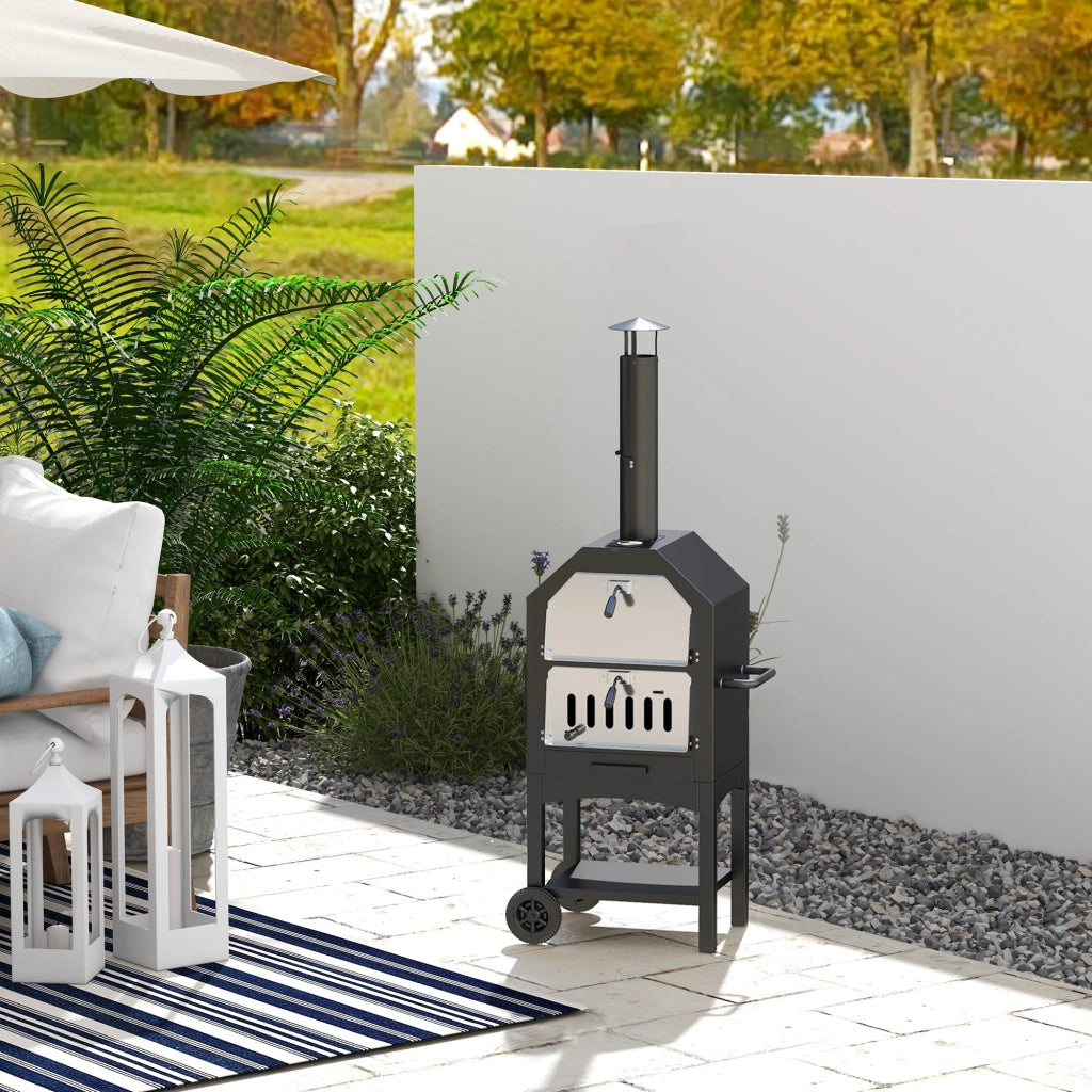Forno per Pizza Barbecue ¨C Zephmum ¨C Acciaio Inox 64x54x160cm