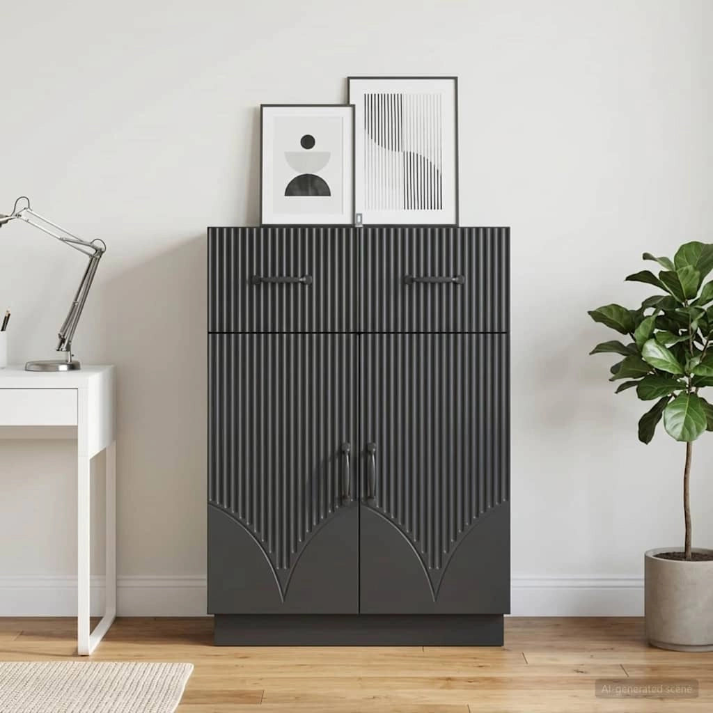 Credenza Nero 66 x 34,5 x 87 cm Legno ingegnerizzato 895326