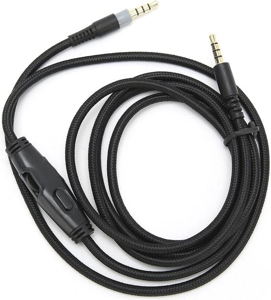 Cavo di estensione per cavi di auricolari 35 mm maschio a maschio con regolazione del volume - compatibile con HyperX Cloud - per HyperX Cloud Alpha auricolari