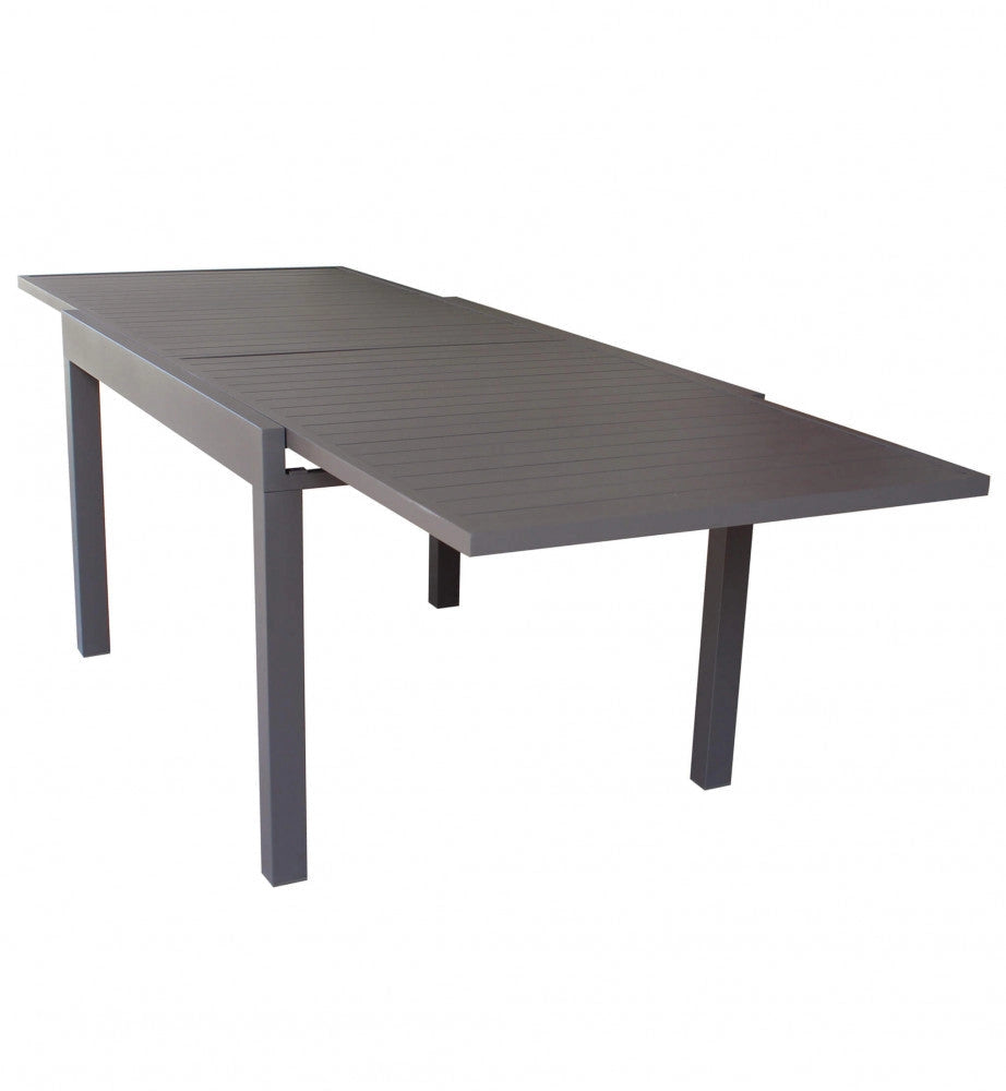 Tavolo Allungabile Hawaii 135/270x90x75 h cm in Alluminio Taupe