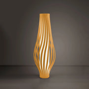 Lampada Da Terra Totem Dama Helios 1 Luce In Polilux Ocra Made In Italy
