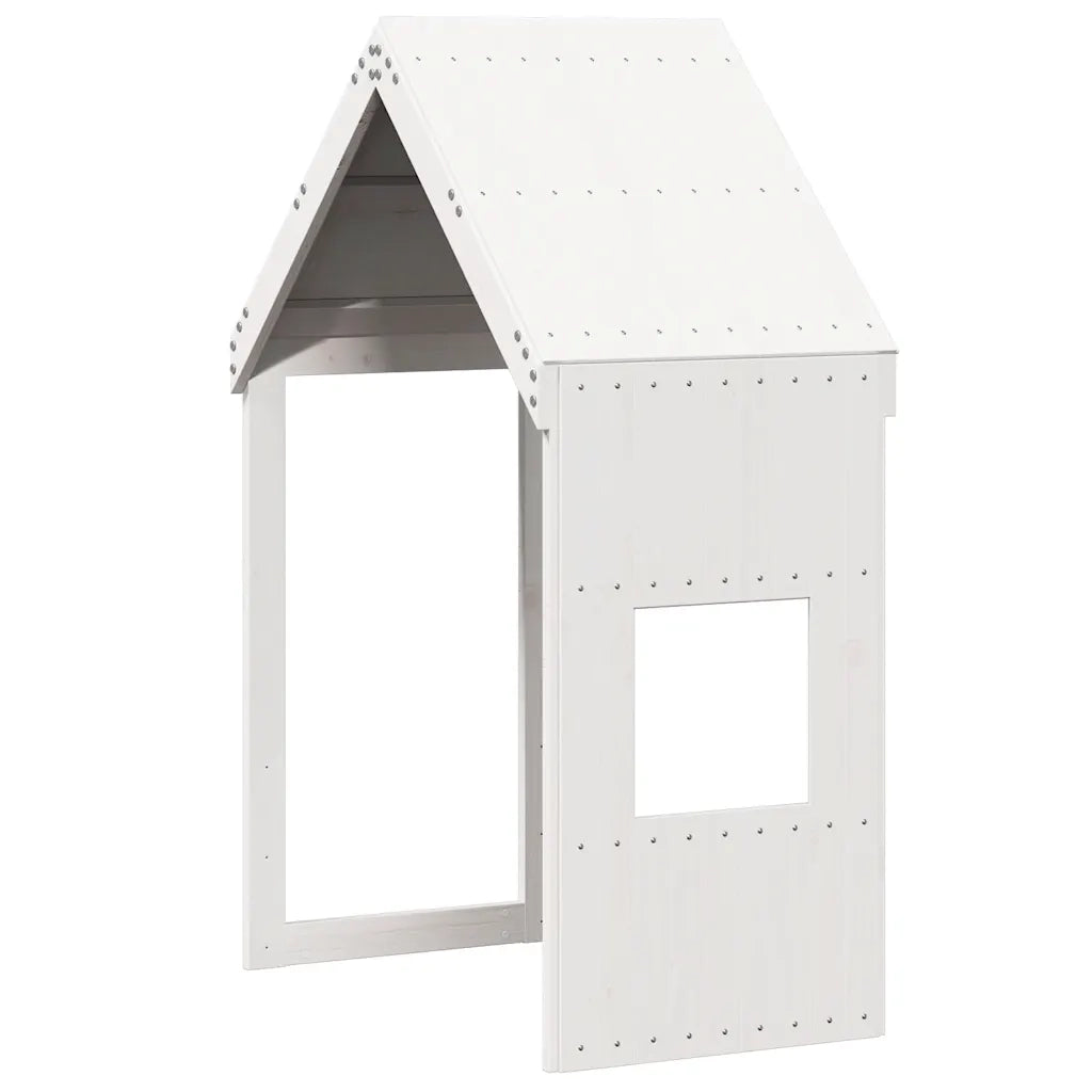 Tetto per Letto Bambini Bianco 55x99x139,5 Legno Massello Pino