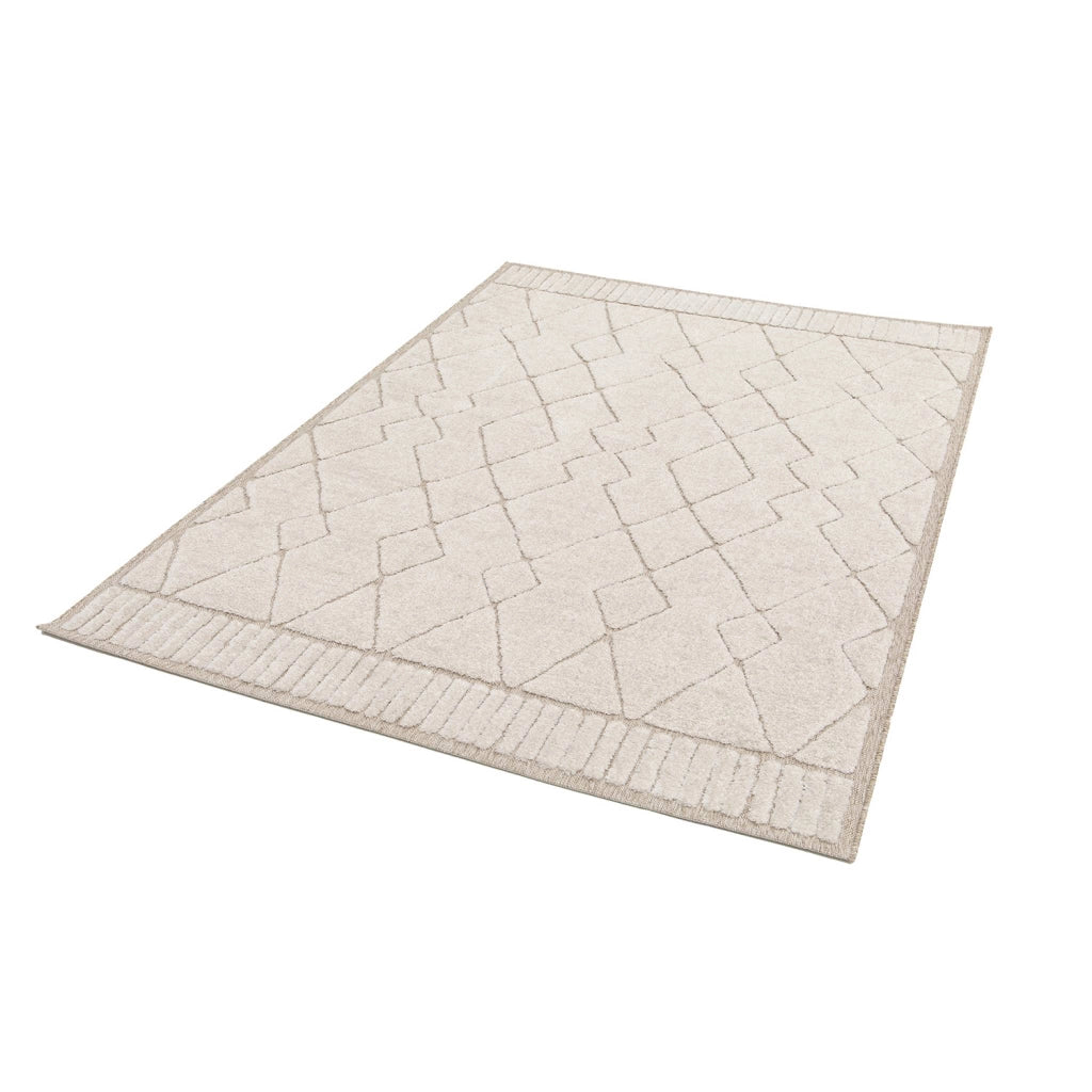Tappeto interno con motivo etnico berbero, beige e crema