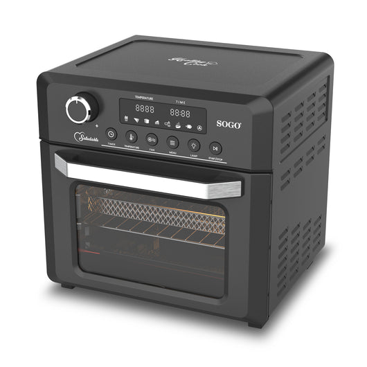 SOGO Friggitrice ad Aria con Forno 18L 1500W – Multifunzione, Senza Olio, Timer, 8 Programmi, Accessori Inclusi