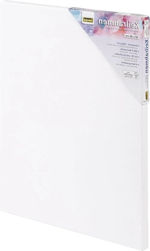 Scheda tela 100% cotone 380 g/m² verniciatura acrilica 30 x 40 cm tela da pittura grande