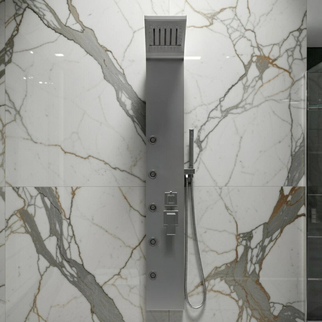 Colonna doccia pannello idromassaggio effetto cascata YH8123 NIZZA - Satinato