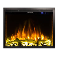 Camino Elettrico da Incasso 50,8x64,6x19,5 cm Effetto Fiamma 1500W Thomas Nero