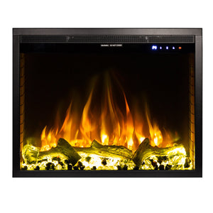 Camino Elettrico da Incasso 50,8x64,6x19,5 cm Effetto Fiamma 1500W Thomas Nero