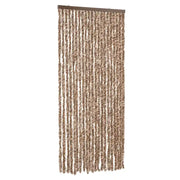 Tenda Antimosche Beige e Marrone Scuro 90x220 cm in Ciniglia CFW4215829