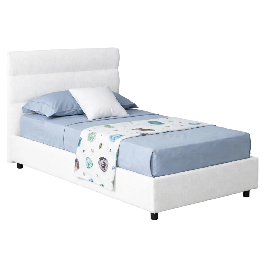 Adalpina, Letto Singolo Materasso Incluso Made in Italy, Bianco