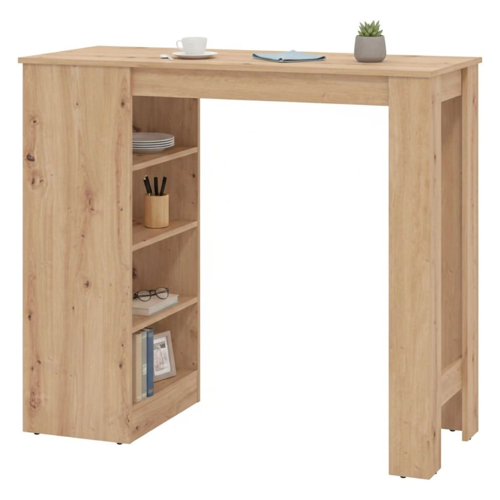 Sedriano, Tavolo Fisso 2 Posti, 120x50x105h cm Marrone Rovere Nodi