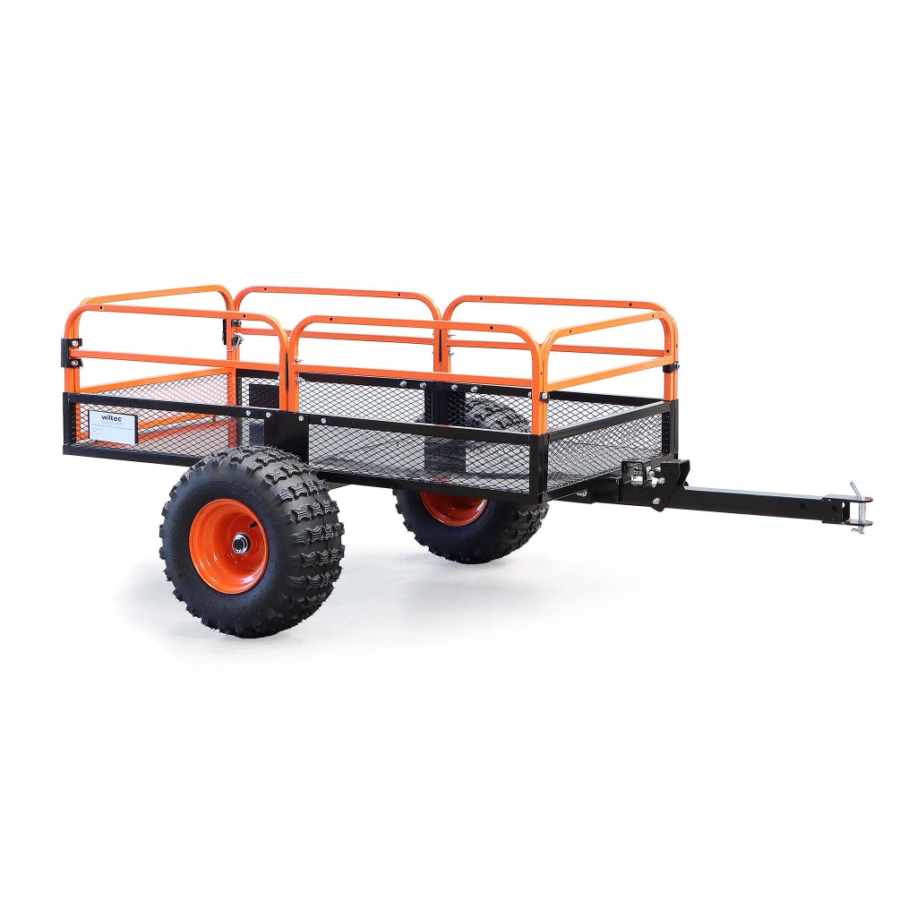 Rimorchio ribaltabile per trattorino 680kg 216x122x76,2 cm, con laterali rimovibili