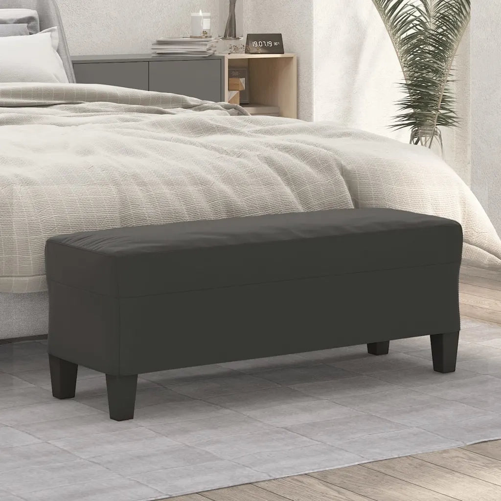 Panca grigio scuro 100x35x41 cm in Microfibra 349467