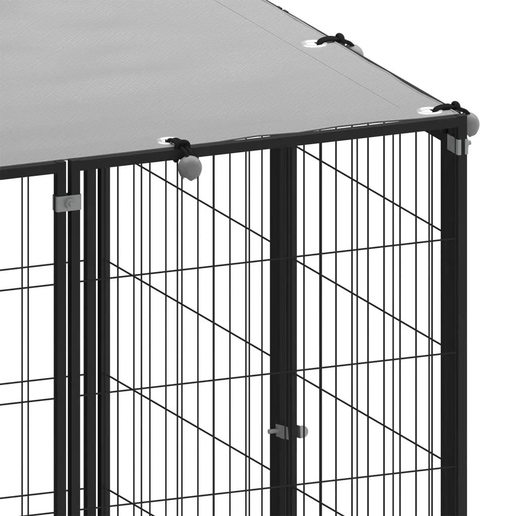 Gabbia/recinto per animali 2,42 m² acciaio nero 02_0041720