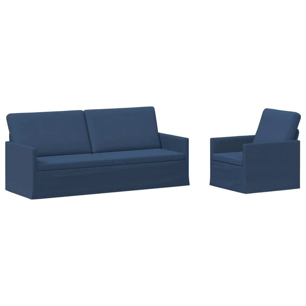 Set di divani 2 pcs Blu Tessuto 3433170