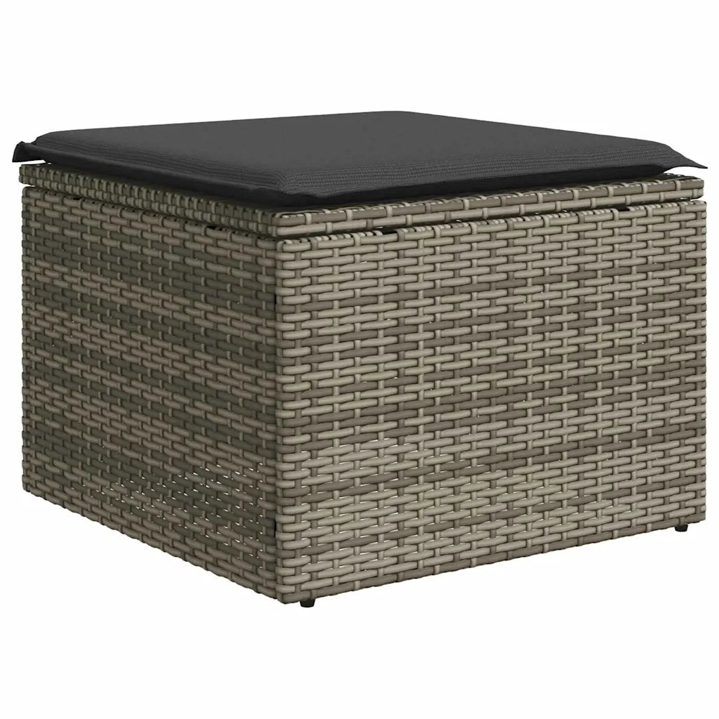 Set Divano da Giardino 8 pz con Cuscini Grigio in Polyrattan 3268700