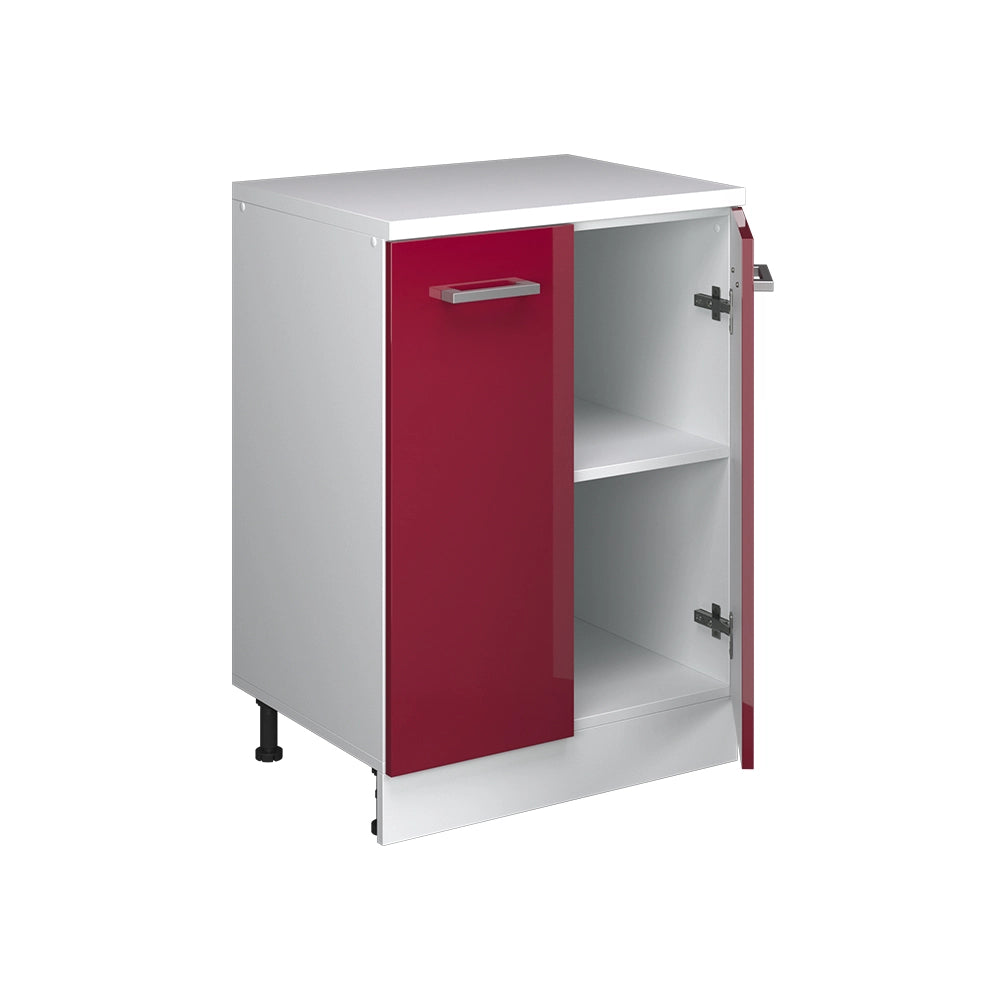 Mobile per mansarda Rion Rosso lucido/Bianco 60 x 83.8 cm senza inclinazione con 2 ante Vicco