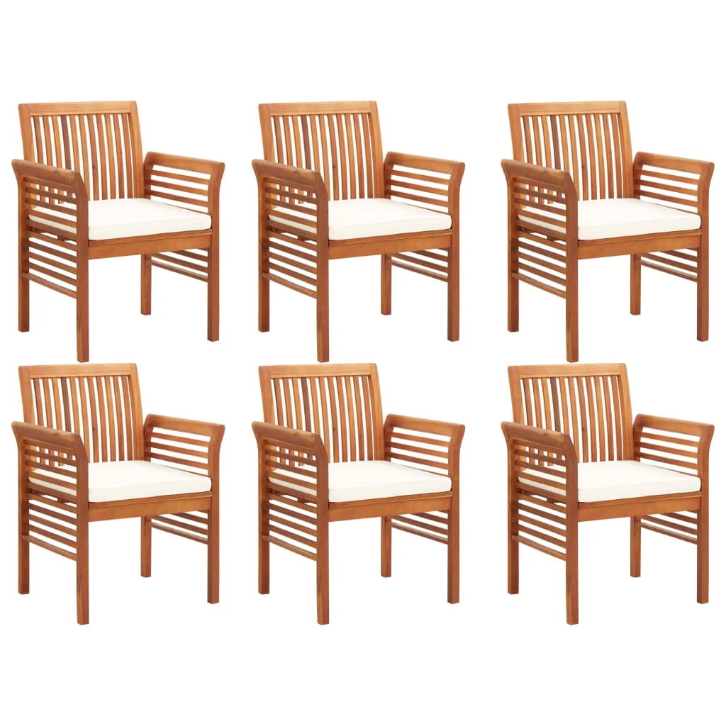 Set da pranzo da esterno 7 pezzi e cuscini legno massello di acacia 02_0014679