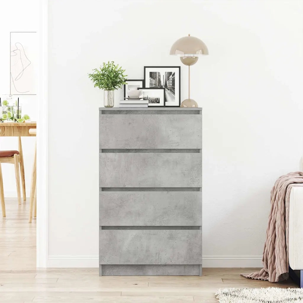 Credenza Grigio Cemento 60x35x98,5 cm in Legno Multistrato 800535