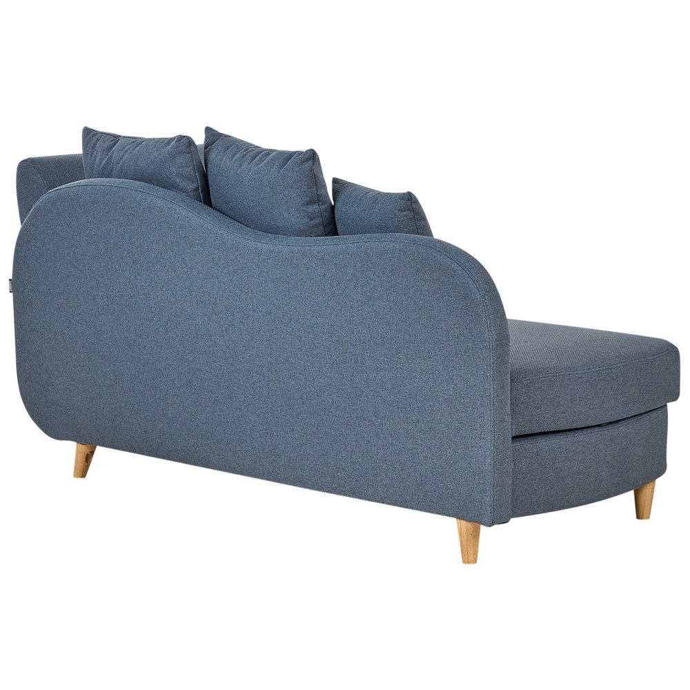 Chaise Longue in tessuto blu lato destro con contenitore stile moderno soggiorno design contemporaneo