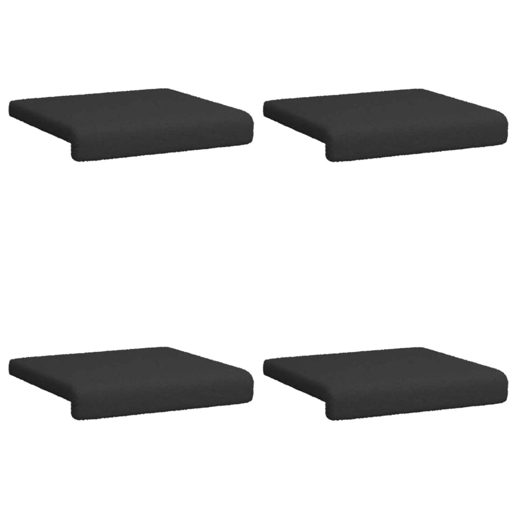 Cuscino per panchina 4 pcs Tessuto Sherpa Nero Profondità 35 cm 42043153