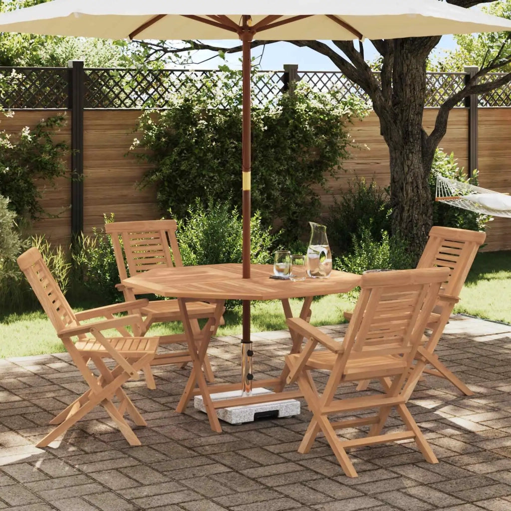 Set da Giardino 5 pz Marrone Legno di teak solido 3437360