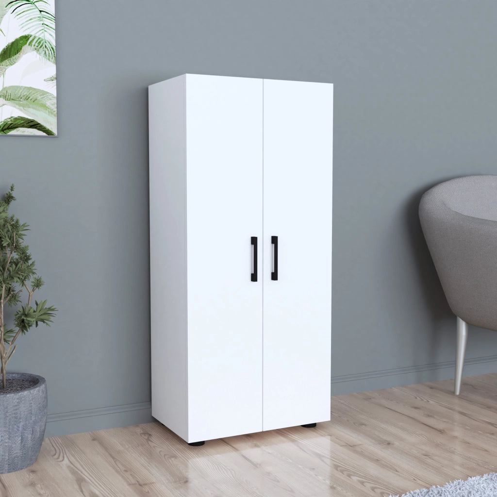 Armadio a 2 Ante Armadio Stretto con 4 Ripiani Mobile per Guardaroba Armadio da Ingresso Corridoio 108 x 49 x 32 cm -