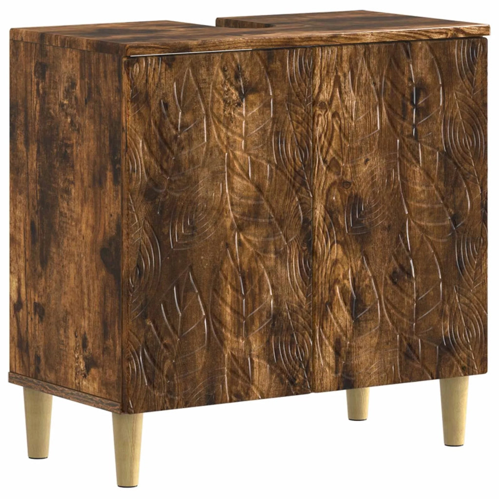 Armadio per Lavabo da Bagno DELFT Rovere Fumo 897010