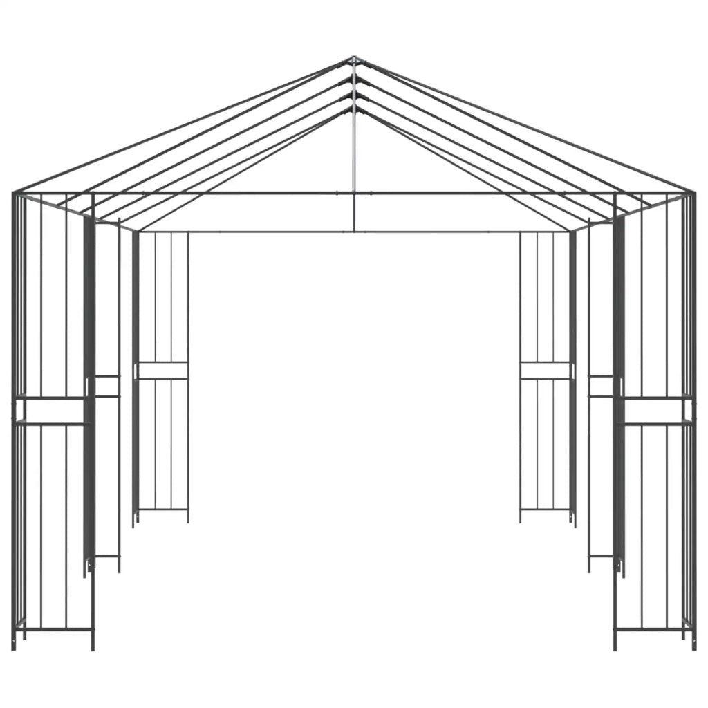 Struttura Gazebo 6 x 3 m Nero Acciaio CFW9870396