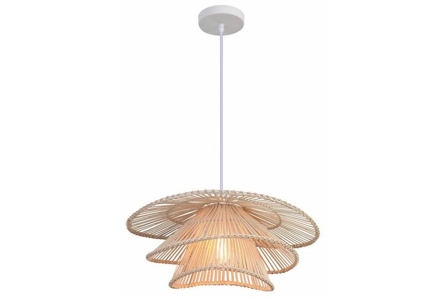 Lampada a sospensione rattan Hima Ø45,5 Reality E27