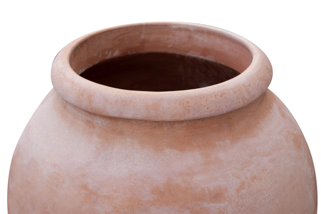 Biscottini Giara liscia invecchiata, in terracotta toscana 100% Made in Italy interamente Lavorata a Mano L70xPR70xH84 cm