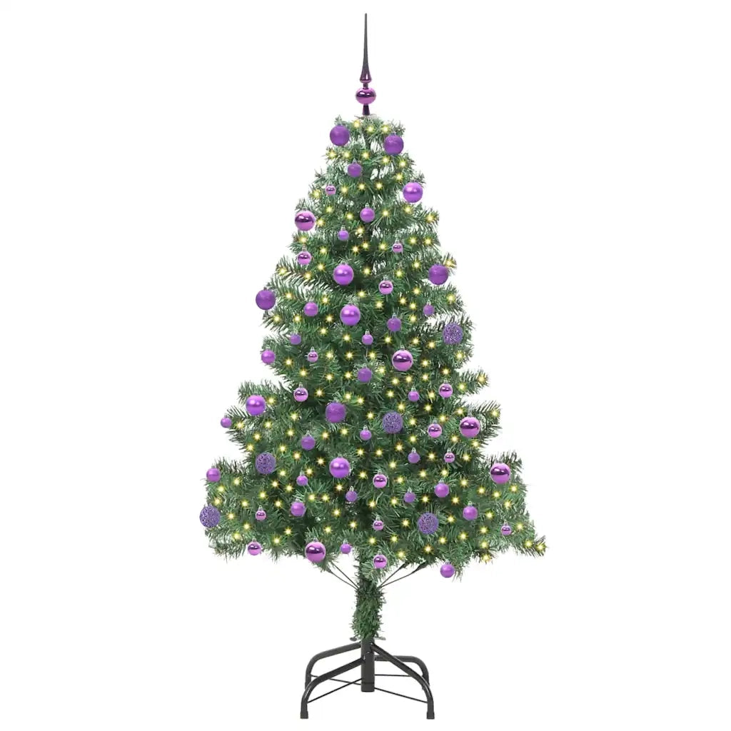Albero di Natale | Decorazioni natalizie con 300 LED con supporto Verde 180 cm PVC