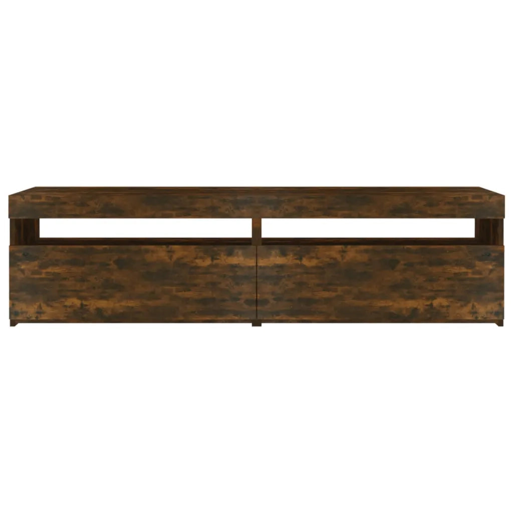 Mobile Porta TV con Luci LED 2pz Rovere Fumo 75x35x40 cm cod mxl 15411