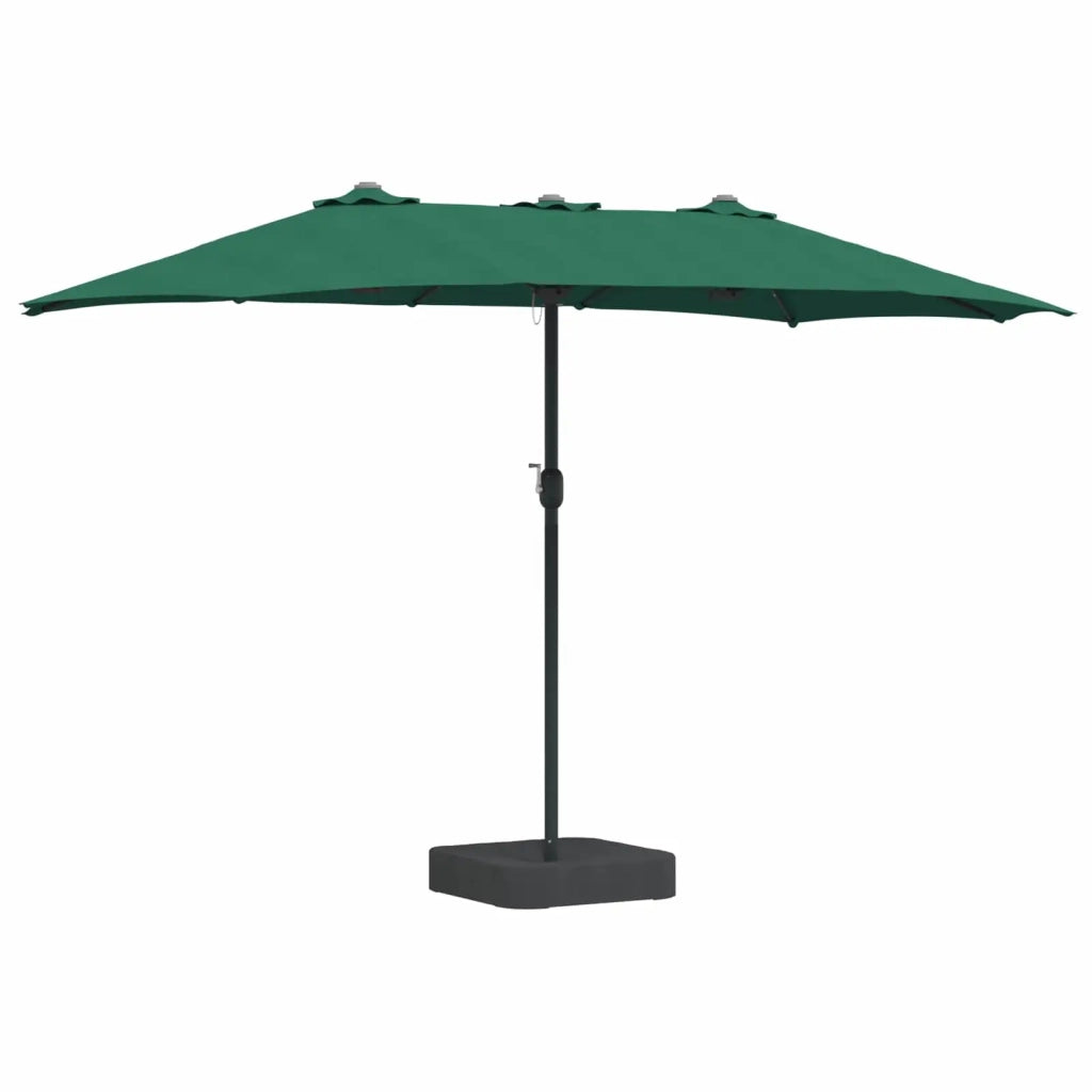 Ombrello da giardino-Ombrellone da spiaggia Verde 385 x 209 x 244 cm Poliestere