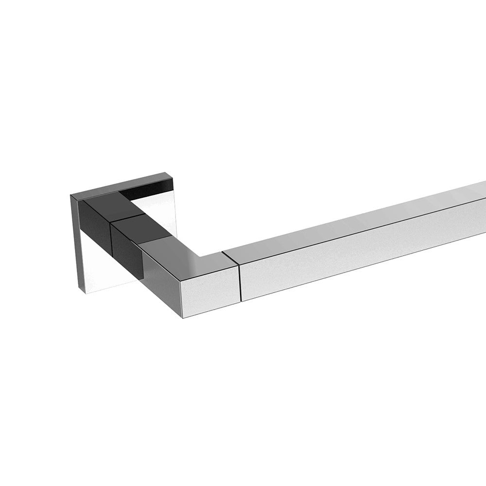 Porta salviette da 30 cm cromato serie Frame - fissaggio incollo o viti