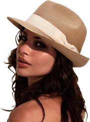 Cappello da Sole per Donne con Altezza di Viso di 50+ cm e Larga Cintura con Cappuccio di Panama