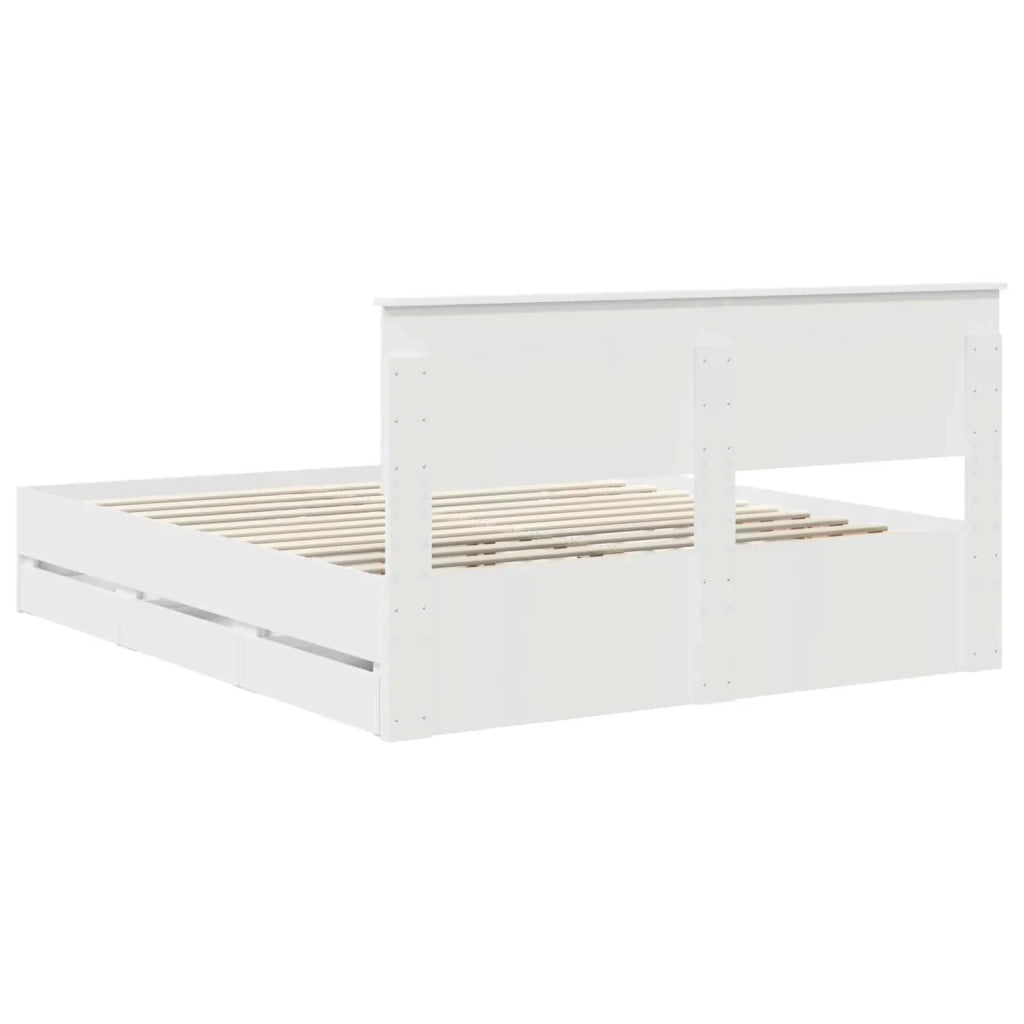 Struttura del letto Bianco 160 x 200 cm Legno Ingegnerizzato 3410686